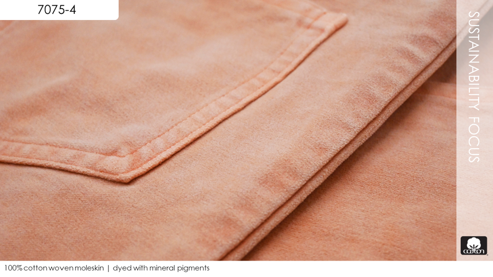 100% cotton woven moleskin | dyed with mineral pigments