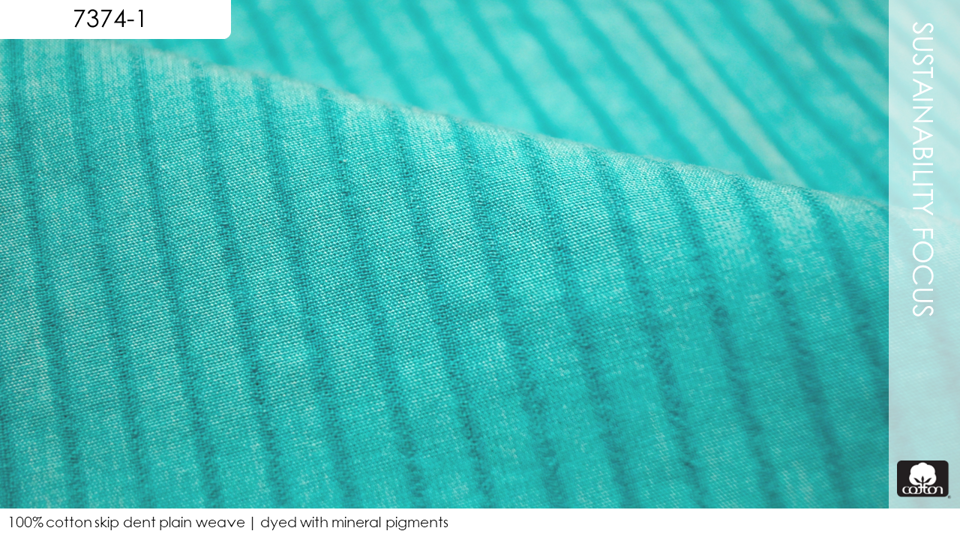 100% cotton skip dent plain weave | dyed with mineral pigments