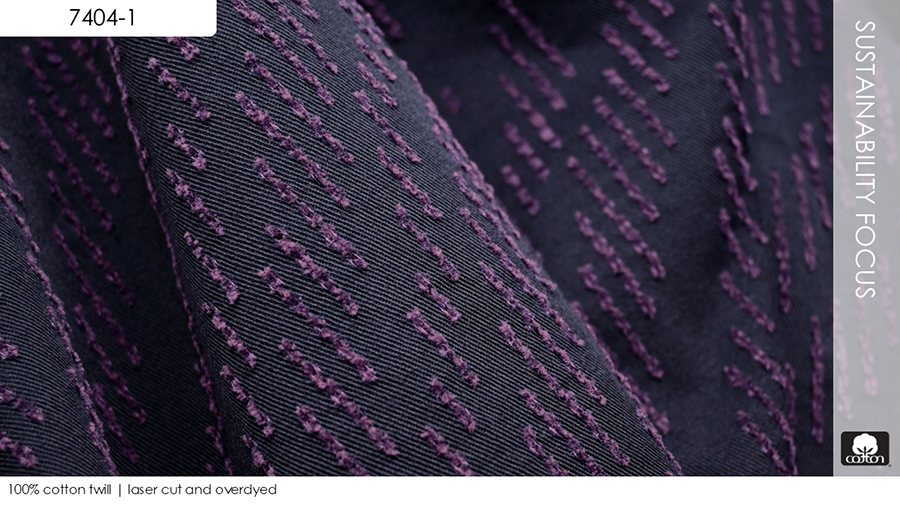 100% cotton twill | laser cut and overdyed