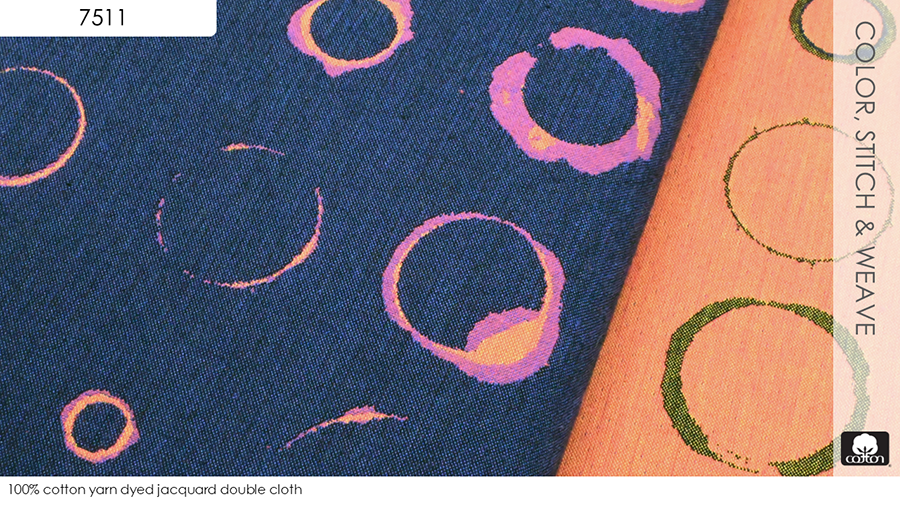 100% cotton yarn dyed jacquard double cloth