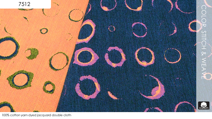 100% cotton yarn dyed jacquard double cloth